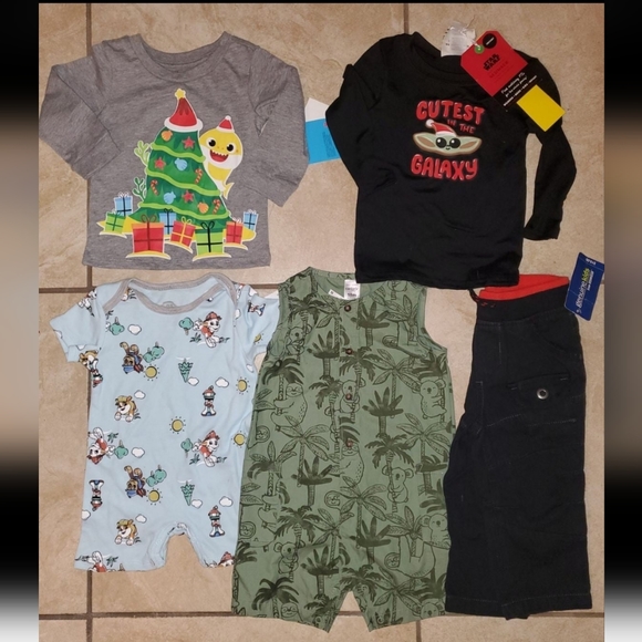 Star Wars Other - Baby Boy Clothes Bundle Lot 12-18 Months Star Wars Paw Patrol Baby Shark NEW NWT